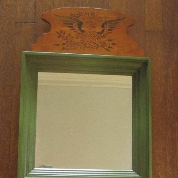 Eagle with Arrows and Olive Branches Early American Antique framed mirror 1970's